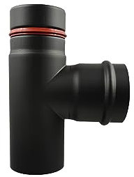 Pelletrohr DN 100mm, Längenelemente - Bogen 90° - T-Stück - Rosette (T-Stück DN 100)