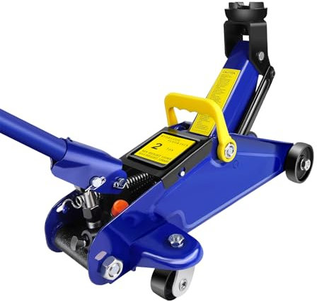 Hydraulischer Rangierwagenheber aus Stahl - 2 Tonnen Tragfähig, Wagenheber mit 365° drehbarer Walze, Höhenverstellbar von 140-290 mm, Ideal für die Aufrüstung von PKW und leichten Nutzfahrzeugen