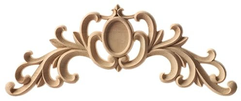 Geschnitzt Florale Aus Holz Geschnitzte Holzfiguren Kunsthandwerk Eckapplikationen Rahmen Möbel Schnitzereien Skulpturen Dekorativ 37 X 15 Cm