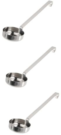BESTonZON 3 Pièces Cuillère à Sauce à Pizza Docker De Pâte Louche à Pizza Portion Scoop Avec Bronzage Cuillère à Frire Louche à Frire Nourriture à Conserve Tomate Acier Inoxydable