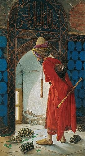 ENYLUFUT Bekannt Mode Leinwand Malerei Gemälde Wandkunst Der Schildkrötentrainer Von Osman Hamdi Bey Bild auf Leinwand für Wanddekoration 60x90cm
