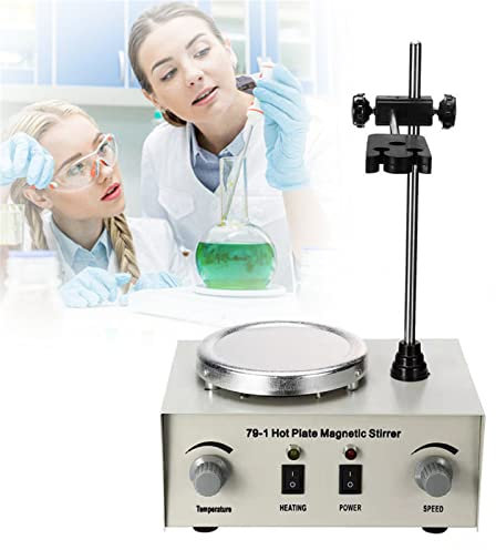 Plaque chauffante pour agitateur magnétique de laboratoire, mélangeur magnétique chauffant 2400 tr/min,mélangeur de régulation de température à double commande de laboratoire pour la recherche
