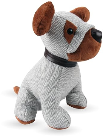 Türstopper (Braun/Silber) Labrador 25x20cm Türsack, Plüschdeko schwer (1000g) für innen, Fensterfeststeller, Kinderzimmer Deko