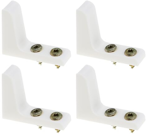 Create idea 2 Paires de Stabilisateurs de Siège de Toilette Tampons Amples et Bancaux Pare-chocs pour Empêcher les Personnes âgées Handicapées de Glisser avec Vis en Plastique Blanc