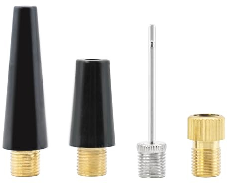 Desenda 4 PCS Ball Pump Needle Set Needles Inflating Ball Tyre Pump Adapter Bike Pump Accessories Air Nozzle Pump Adapters Tire Pump Attachments for Inflatables, Sport Balls, Bicycles
