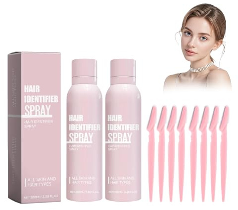 2PC Hair Identifier Spray for Face Shaving 100ml, Haaridentifizierungsspray für die Gesichtsrasur, Sanft Und Hautfreundlich, Moisturizing and Skin Care Dermaplaner Spray, conditioner3—9
