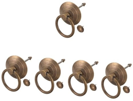 HOMSFOU 5stücke Vintage Türgriff Im Antiken Stil Große Runde Türbeschläge Reinem Für Metalltüren Dekorativ Und Langlebig Für Garten Und Eingangstüren