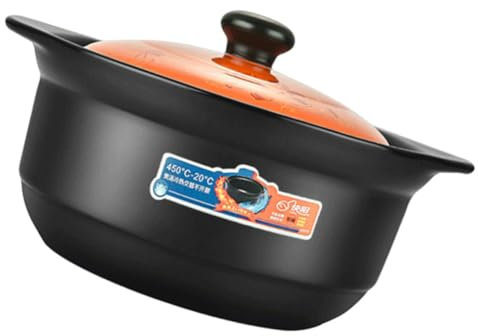 SOIMISS Olla De Cerámica Para Cocinar Con Tapa Resistente Al Calor Adherencias Para Personas Ahorro De Energía y Fácil Limpieza Cocina Doméstica
