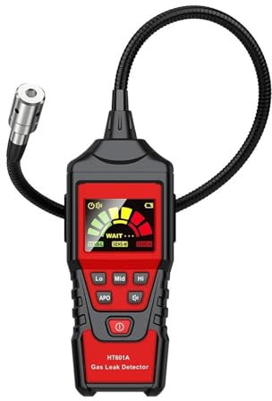 Detector de Gas Detector de Fugas de Gas Natural HT601A, 50-1000 ppm, Alarma Sonora y de Pantalla, Detector de Fugas de Gas metano inflamable