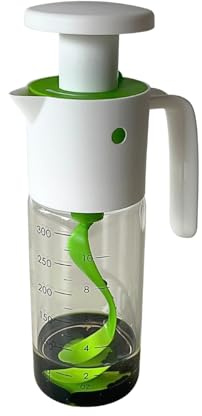 3 Pagen Mezclador de aderezo para ensaladas, jarra y vaso medidor 2 en 1 – Coctelera con batidor integrado – Transparente – Botella de almacenamiento y mezclador de salsas adecuado para aceite