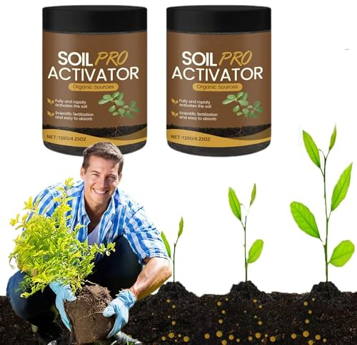 Soil Activator - Organic Soil Activator for Gardens & Plants, Mineral Source Water Soluble Fertilizer, Natural Root Growth Enhancer for Vegetables & Fruit Trees, Improve Plant Growth Environment (2)