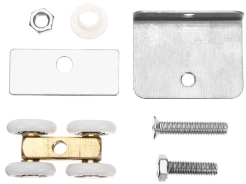 BCOATH 2 Ensembles Roulettes pour Armoire en Cuivre Rotation Fluide et Stabilité, Ensemble de Chariot Robuste pour Porte Coulissante, pour Porte Placard