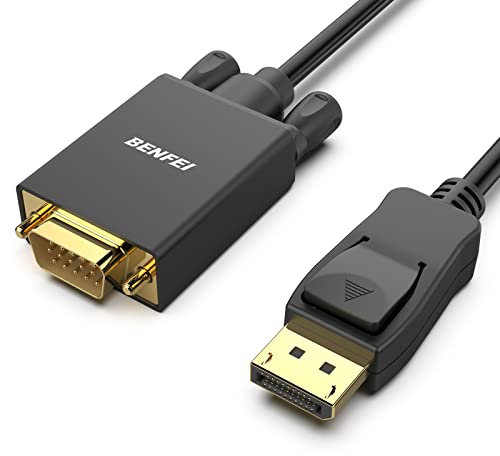 DisplayPort to VGA 3M Cable, BENFEI Display Port to VGA Adapter Male to Male Gold-Plated Cord for Lenovo, Dell, HP, ASUS and other brand