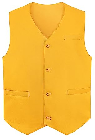 TOPTIE Gilet da Uomo, Gilet casual Unisex con Bottoni, Smanicato Gilet per commesso del supermercato e volontari