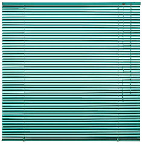 Alu Jalousie Aluminium Jalousette Klemmfix ohne Bohren Tür Fenster Rollo Lamellen Vorhang 10 Farben Breite 50 cm bis 240 cm Länge 130 cm 160 cm 220 cm Metall Klemmträger (100 x 160 cm Grün)