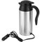 Elektrischer Wasserkocher 304 Edelstahl 12v, 750mL Wasserkocher, 120w KFZ Wasserkessel mit Zigarettenanzünder Heizbecher, Kessel mit Automatischer Abschaltung, Silber Auto