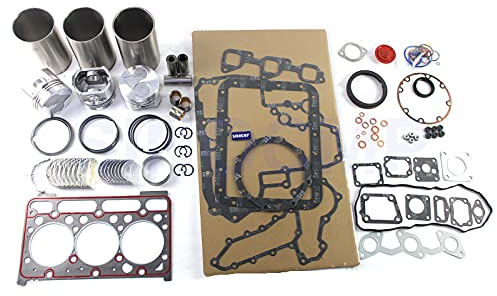 D1703 Kit de reconstruction de moteur - SINOCMP Pièces de pelle pour Kubota Bobcat 325C mini pelle L3300DT, garantie de 3 mois