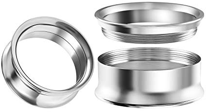 BIG GAUGES Pair of Internal Screw Surgical Steel 1 25mm Double Flared Saddle Piercing Earring Stretcher Ear Plugs flesh Tunnel BG5340