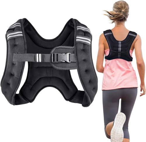 Henkelion Laufgewichtsweste für Männer, Frauen, Kinder, Gewichte enthalten, Körpergewichtswesten für Training, Gewichtsweste, Workout-Ausrüstung für Workout, Joggen, Cardio, Walking – 3,6 kg