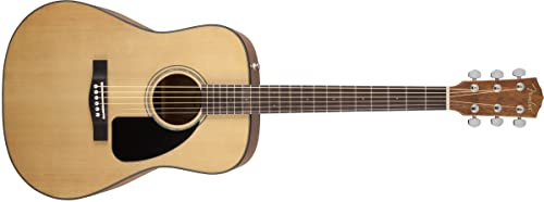 Fender CD-60 Dreadnought V3 DS Acoustic Guitar - Walnut Fretboard - Natural, Comes with Free Virtual Lessons
