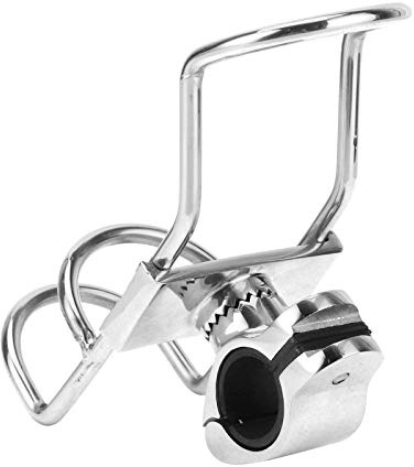 Yctze Fishing Rod Rack - Edelstahl Angelrutenhalter Stützbasis, Boot Angelstangenklammer, Pole Halterung Unterstützung für Bootshardware, Angeln Ausrüstung