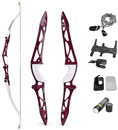 AMEYXGS Bogenschießen Takedown Recurve Bogen Set 66 68 70 Langbogen 12-40 lbs Sportbogen Jagdbogen Erwachsener Bogen Outdoor Zielübungen