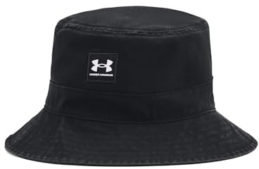 Under Armour Sombrero de Pescador de la Marca Copa Baja, Negro/Blanco, M-L para Hombre
