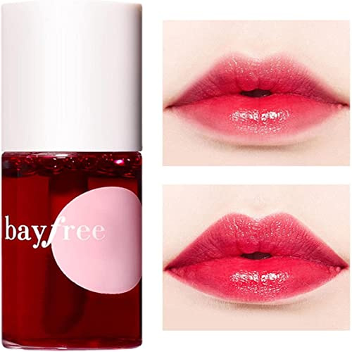 3 in 1 Lip and Cheek Tint Stain, Mini Liquid Lipstick, Hydrating & Moisturizing Cheeks and Eyes Natural Lip Gloss, Waterproof Long Lasting Shimmer Sexy Lip Color Makeup (#02 STRAWBERRY)
