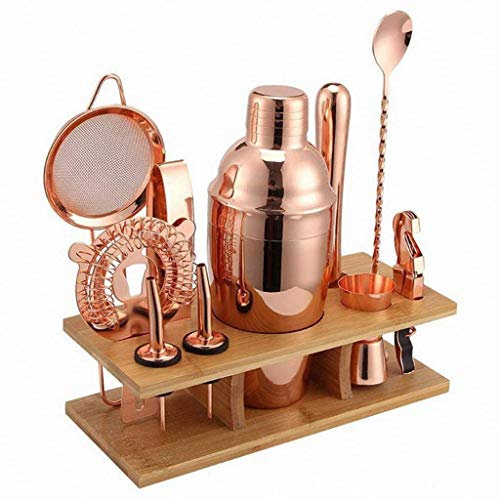 Samnuerly Coctelera Coctelera Juego de coctelera 11 Piezas Kit de Barman para Mezclador Vino Martini Barras de Acero Inoxidable Herramienta Accesorios de Fiesta en casa