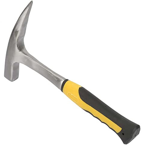 Brick Hammer, Geological Hammer, Flat Head Hammer, Geologist Rock Pick Hammer, Double Head Exploration Hammer Survey Brick Duckbill Hammer (S)