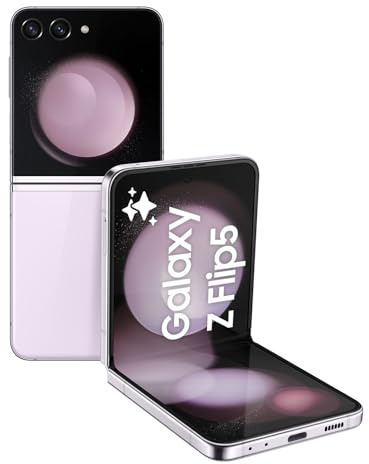 Samsung Galaxy Z Flip5 Faltbares AI-Android-Smartphone ohne Vertrag, Handy, 256 GB, Ausdauernde Akku-Laufzeit, Klappbares Design, Lavendel, Inkl. 36 Monate Herstellergarantie [Exklusiv bei Amazon]