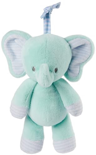 GUND Baby Safari Friends Elefant zum Herunterziehen, musikalisches Plüsch, reisefreundlich, sensorisches Spielzeug mit Kinderwagen-Schlaufe für Kinder ab 0 Jahren, Blau, 30,5 cm