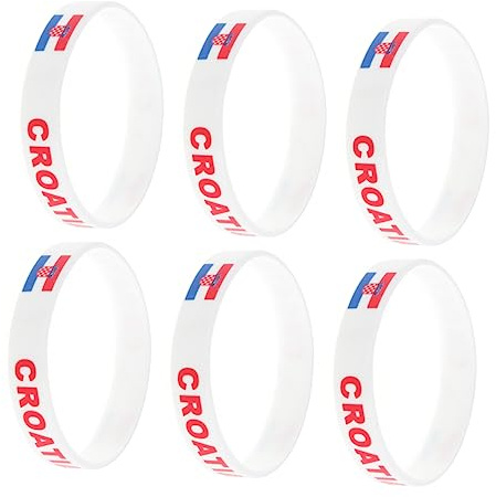 KICHOUSE 6er-pack Länderflaggen-armband-set Kroatien-flagge Silikonarmband Für