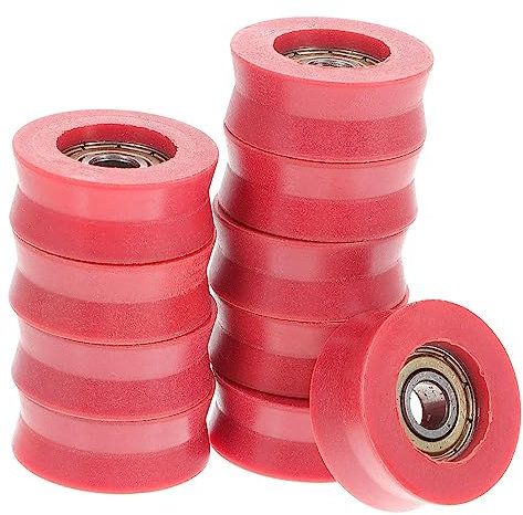 Anneome U-nut Nylonrollen mit Lager 12mm für Schiebetüren und Fensterleisten Leise Langlebig 10 Stück-pack