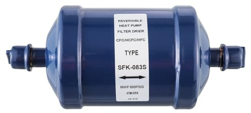 BOJACK Refrigerant Filter Drier Bi-Flow Liquid Line SFK-083S 3/8 Sweat Filter Dryer for Refrigeration for CFC HCFC HFC Heat Pump or Straight Cool Air Conditioners Systems from 1 to 5 Tons