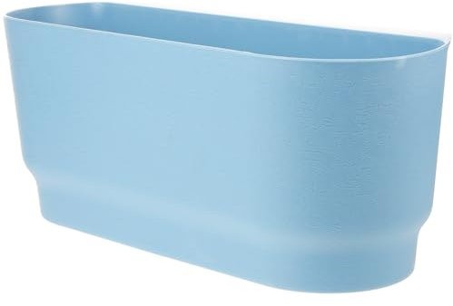 Happyyami Jardinière à Suspendre pour Balcon en Plastique Design Simple avec Fentes Médianes, Pot de Fleurs Décoratif Résistant la Déformation pour Plantes D'intérieur et Extérieur