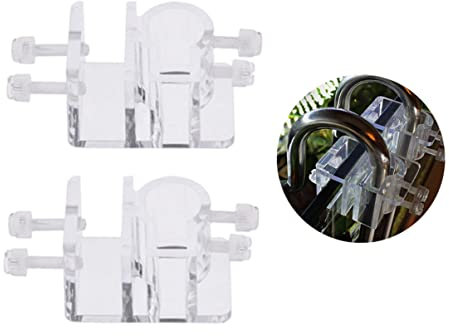 Acryl Aquarium Halterklemme für Wasserrohre, 2 Stück Weiß