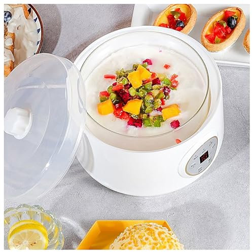 MLKHESY Máquina de Yogur probiótico con Motor y Temporizador Ajustable, Contiene Yogur, natto y Vino Dulce como Materia Prima, máquina de Yogur eléctrica Digital multifunción, 1,7 l