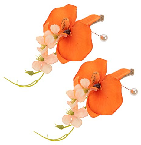 VALICLUD 2stücke Bräutigam Corsage Mit Künstlichen Blumen Boutonniere Für Hochzeit Und Trauzeugen Hochzeitsdeko Aus Strapazierfähigem Material Einfach Anzubringen Mit Nadel
