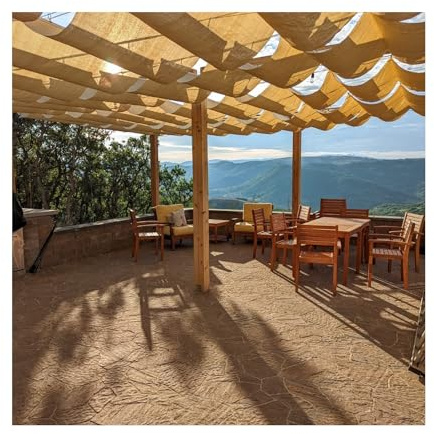 YFAURNDE U Toldo De Olas,Telescópico Canopy pérgola Cubierta,Toldo de Sombra de HDPE,Se Utiliza en invernaderos, Plantas, Piscinas, disipación de Calor y refrigeración.(W:1.7m/5.57ft*L:8m/26.2ft)