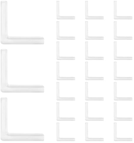 UFUFMATE 2-Wege-Glasverbinder, Kunststoff, 90-Grad-Glas-Display-Anschluss zur Befestigung oder zum Selbermachen von Aquarien, Glas-Windschutz, Vitrine (2,5 mm), 24 Stück