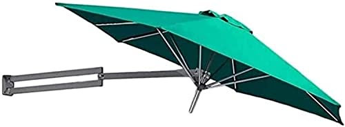 Parasols Sun Garden Outdoor Patio Balcony Round Wall Mounted Cantilever Parasol with Aluminium Frame, Telescopic Tilting Sunshade Umbrella Parasols