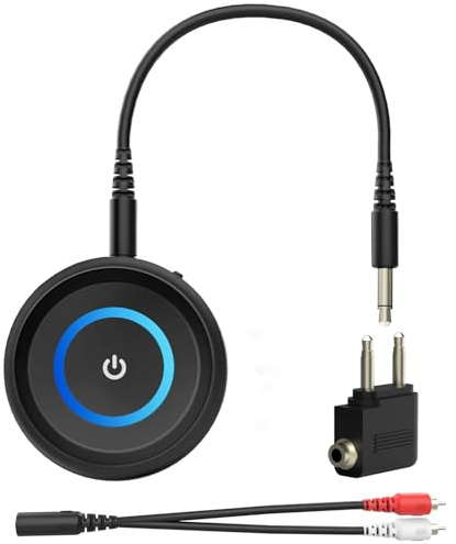 Seflorgo Bluetooth 5.3 Transmitter for TV/Airplane, 2-in-1 Bluetooth Transmitter Receiver for Home Stereo/Speakers/Headphones/PC/Car, Wireless Adapter w/3.5mm AUX/RCA Jack, Dual Link, Low Latency,16H