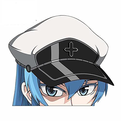 13 cm x 11,1 cm für Akame Ga KILL Esdeath Peeker Autoaufkleber Wasserdicht Anime DIY