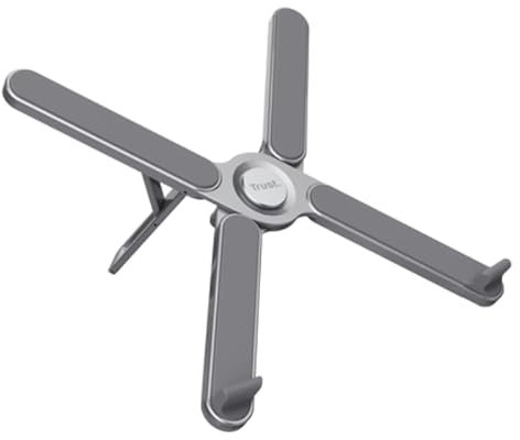 Support élévateur - Support métallique Portable Pliable, Couleur Gris, idéal pour soulever des appareils, Robuste et Facile à Transporter. *