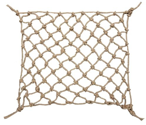 QTQHOME Kids Climbing Frame Net–Durable Rope Cargo Net for Outdoor Playgrounds,Tree Houses & Rock Walls–Includes Hammock & Ladder Attachments(1x1m(3.2x3.2ft), Diameter:1cm)
