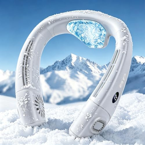 MGUP Neck Fan 5200mAh Portable Neck Air Conditioner with Cooling Plate