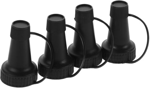Kisangel 4 Piezas Vertedores de Plástico para Botellas Boquilla Precisa para Licor Aceite de Oliva y Vinagre Dispensador Transparente para Dosificación Exacta de Líquidos
