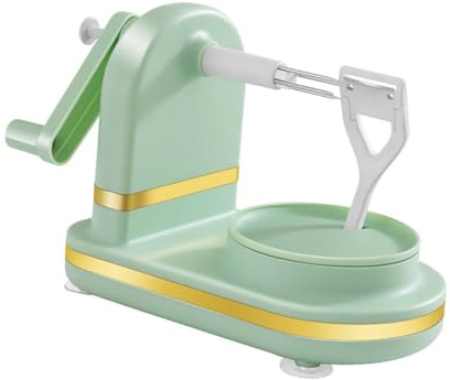 Veemoon Pelapatate Manuale per Frutta Base Antiscivolo Utensile da Cucina Ergonomico in Acciaio Resistente Sbucciatore a Leva per Uso Domestico