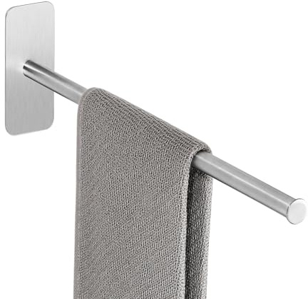 SAYAYO Handtuchhalter Ohne Bohren Gebürstet 40cm Handtuchstange Edelstahl | Handtuchhalter Selbstklebend Wandmontage für Badezimmer und Küche